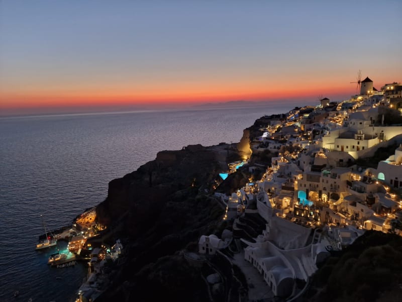 Views of Santorini & Caldera Sunset