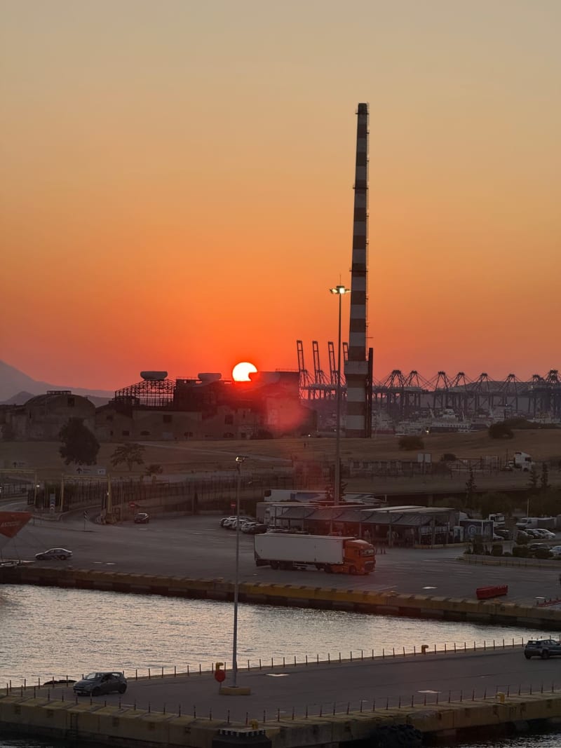 Piraeus Port Sunset