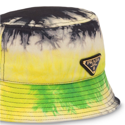 tie dye prada bucket hat