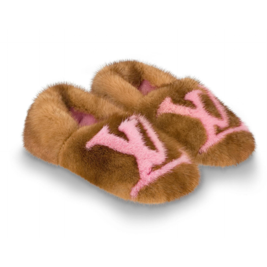 louis vuitton fuzzy slippers