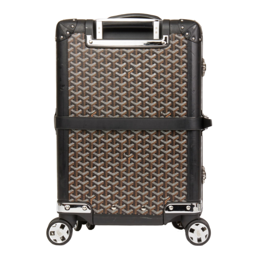 Goyard Black Goyardine Coated Canvas/ Leather Bourget PM Trolley