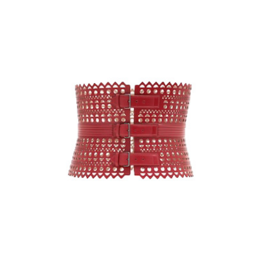 ALAÏA Elastic Corset Belt in Rouge Alaia, Red. Size 75 (also in ).