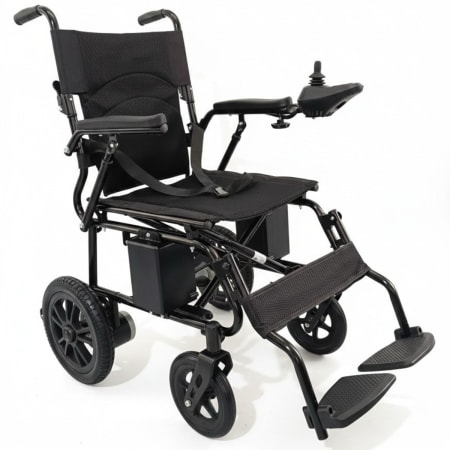 Silla de Ruedas Eléctrica de Viaje Plegable Ultra Ligera