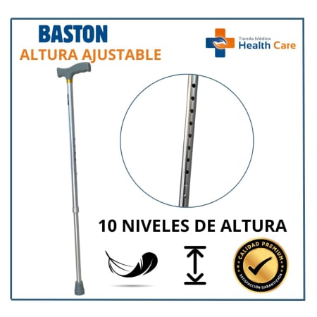 Bastón Para Caminar Ortopédico Adulto Ligero De Aluminio
