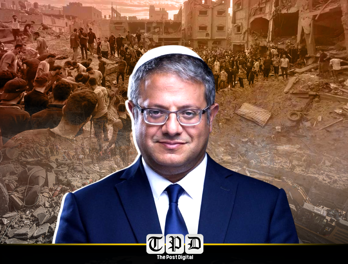 اتمار بن گویر نے غزہ میں حملے تیز کرنے اور فلسطینیوں کی بڑے پیمانے پر بے دخلی کی حمایت کردی
