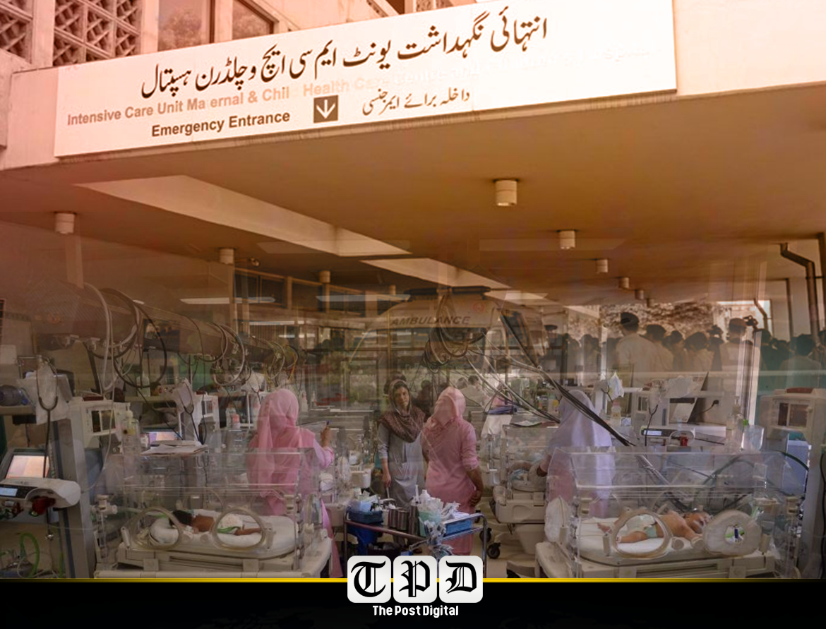 ایم سی ایچ وارڈ کے تیسرے فلور پر آگ، نرسری میں موجود 16 بچوں میں سے صرف ایک کو بچایا جاسکا؛ واقعے کی تحقیقات کے لیے 8 رکنی کمیٹی تشکیل