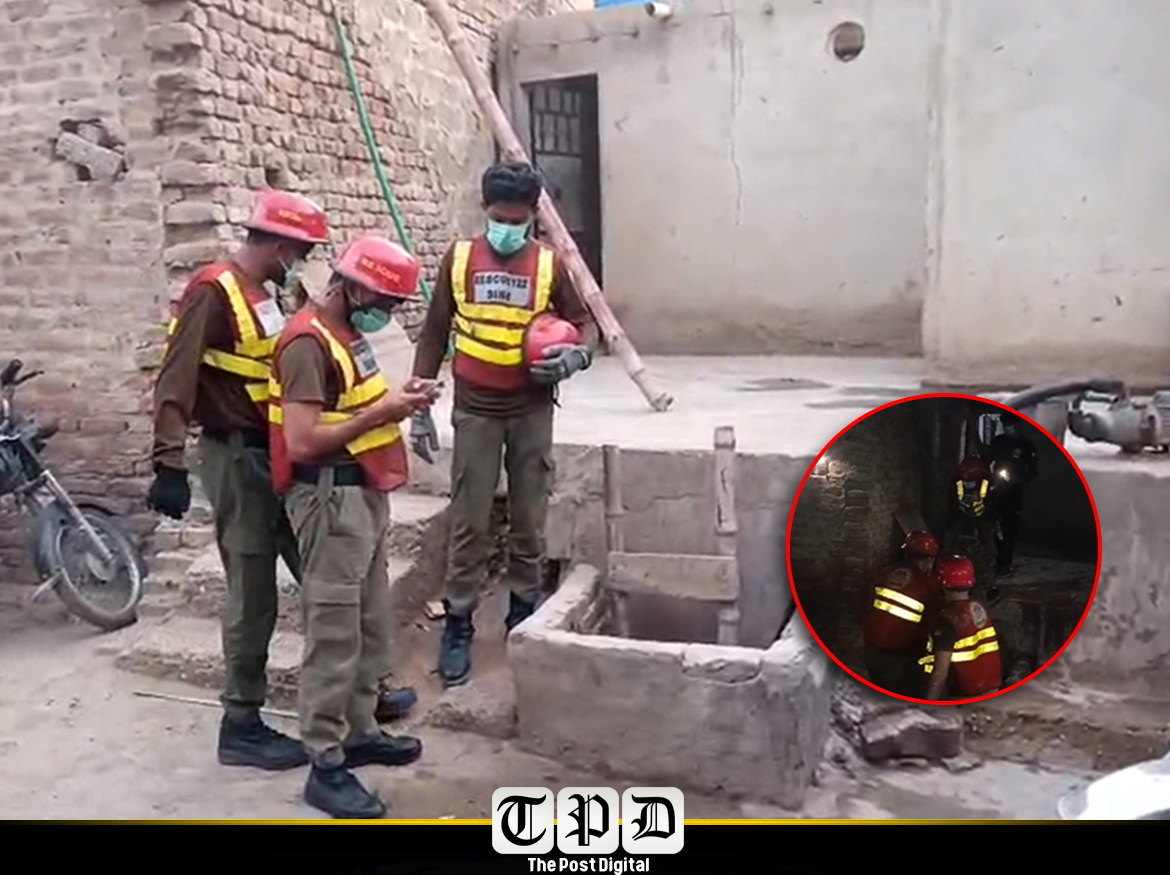 ریسکیو ٹیم نے لاش نکال کر اسپتال منتقل کردی، پولیس کی مختلف پہلوؤں سے تحقیقات جاری