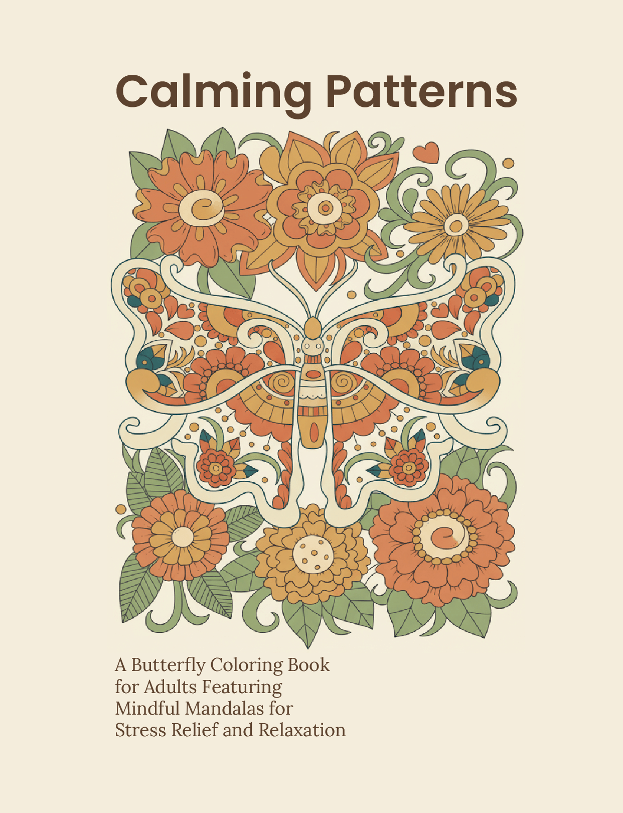 Calming Patterns Coloring Book Cover