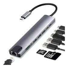 HUB USB C PUERTOS ADAPTADOR MULTIPUERTO HDMI 8 EN 1 — ADAPTADOR en Pasto, Nariño