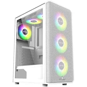 CAJA GABINETE ATX ICEBERG FLOW-E BLANCA 4X ARGB FRONT MESH BLANCO — GABINETE DE COMPUTADOR en Pasto, Nariño