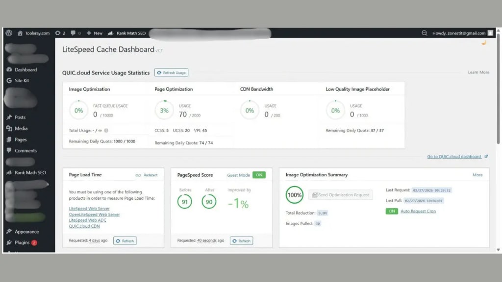 Lightspeed Image Optimisation