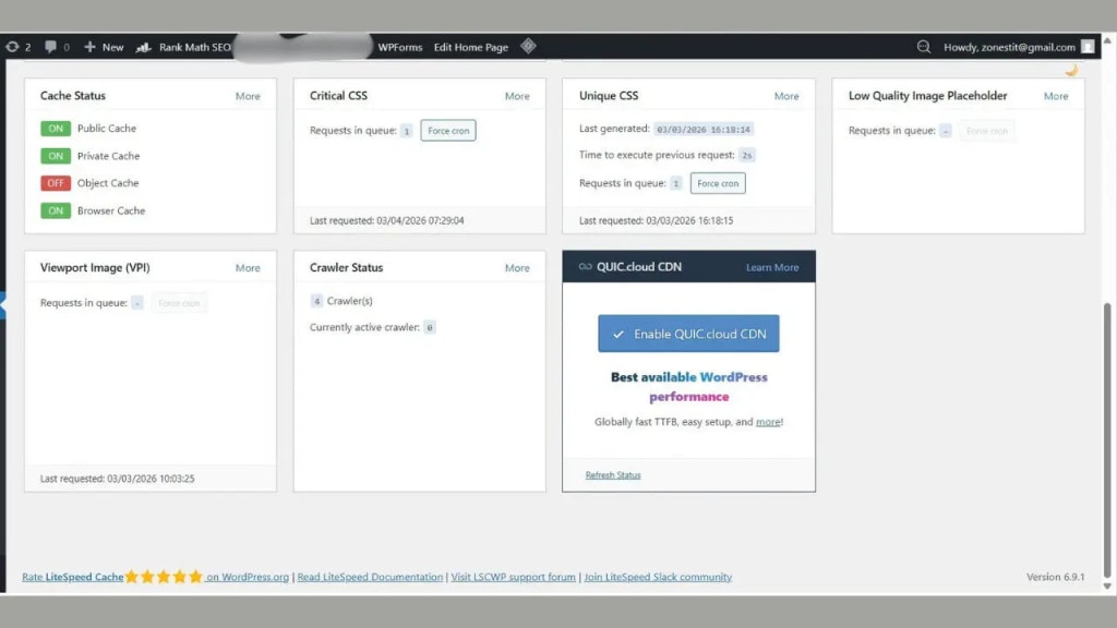 'litespeed cache settings wordpress speed optimization'