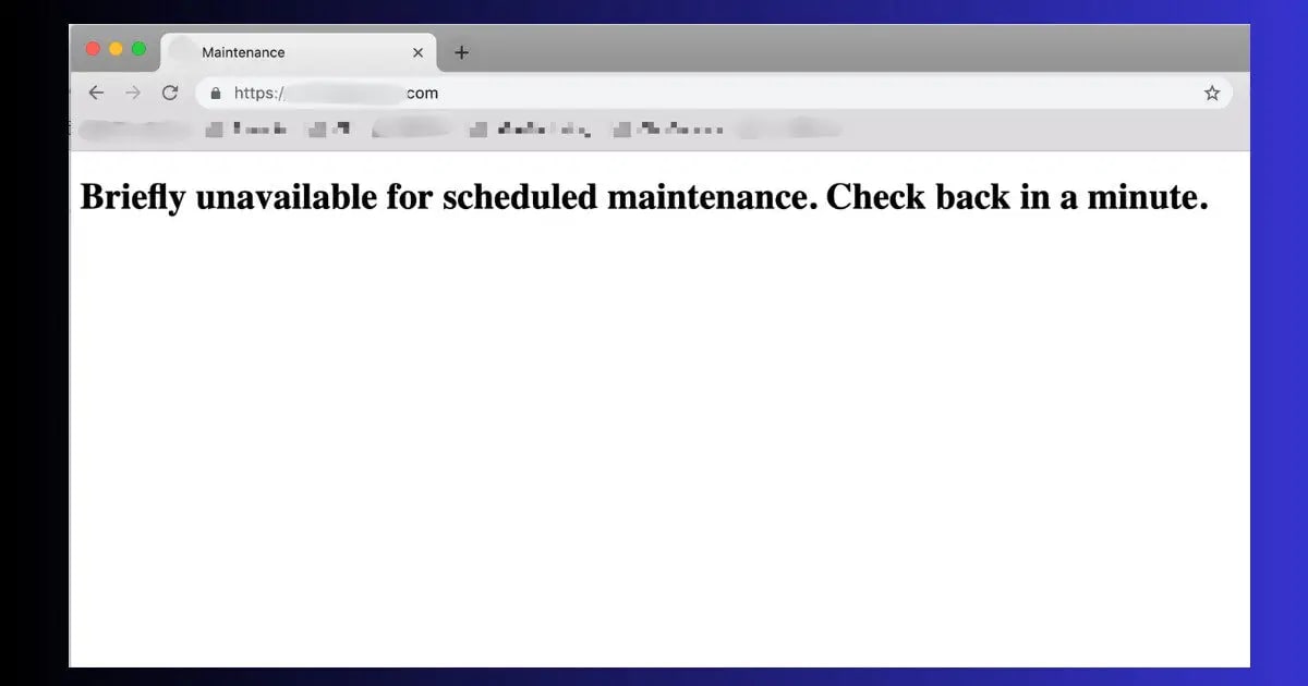 wordpress stuck in maintenance mode briefly unavailable scheduled maintenance message