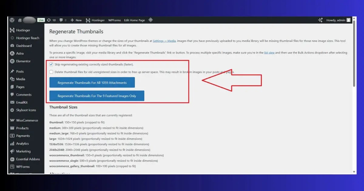 wordpress settings general url fields migration missing images fix