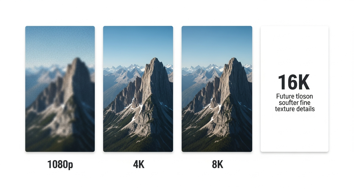 Resolution Comparison - 1080p vs 4K vs 8K