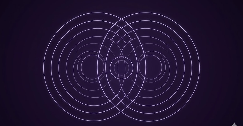 A dark, illustrative concept diagram mapping out overlapping circles to visually explain structural narrative loops in cinema.