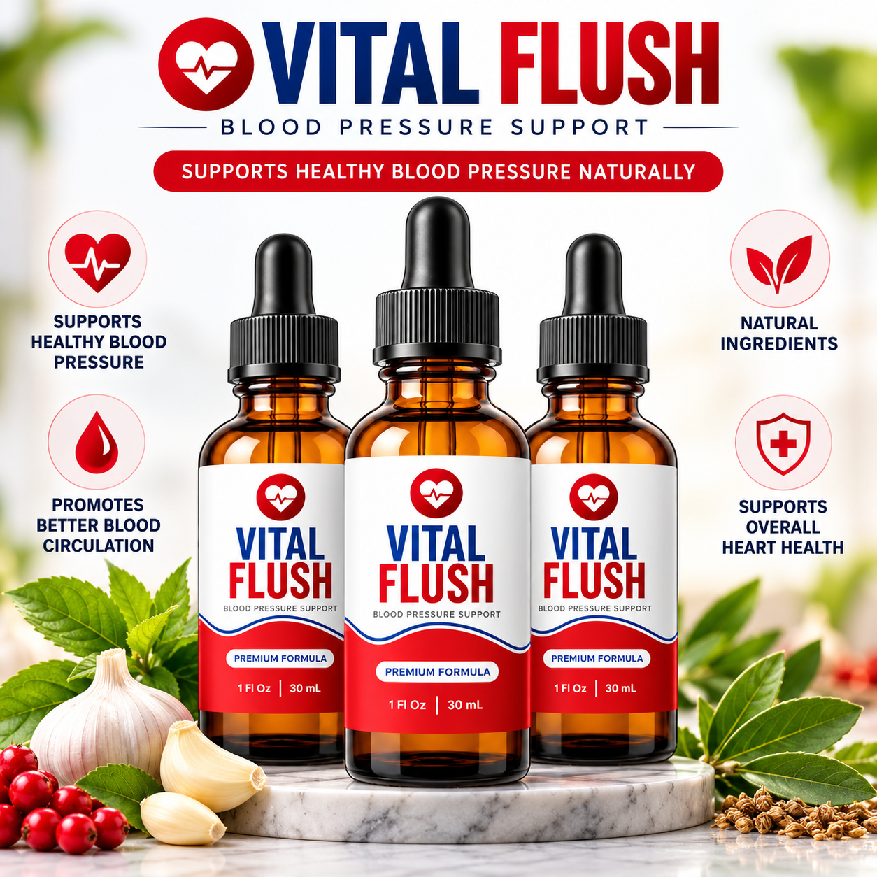 Vital Flush Blood Pressure Support Bottle