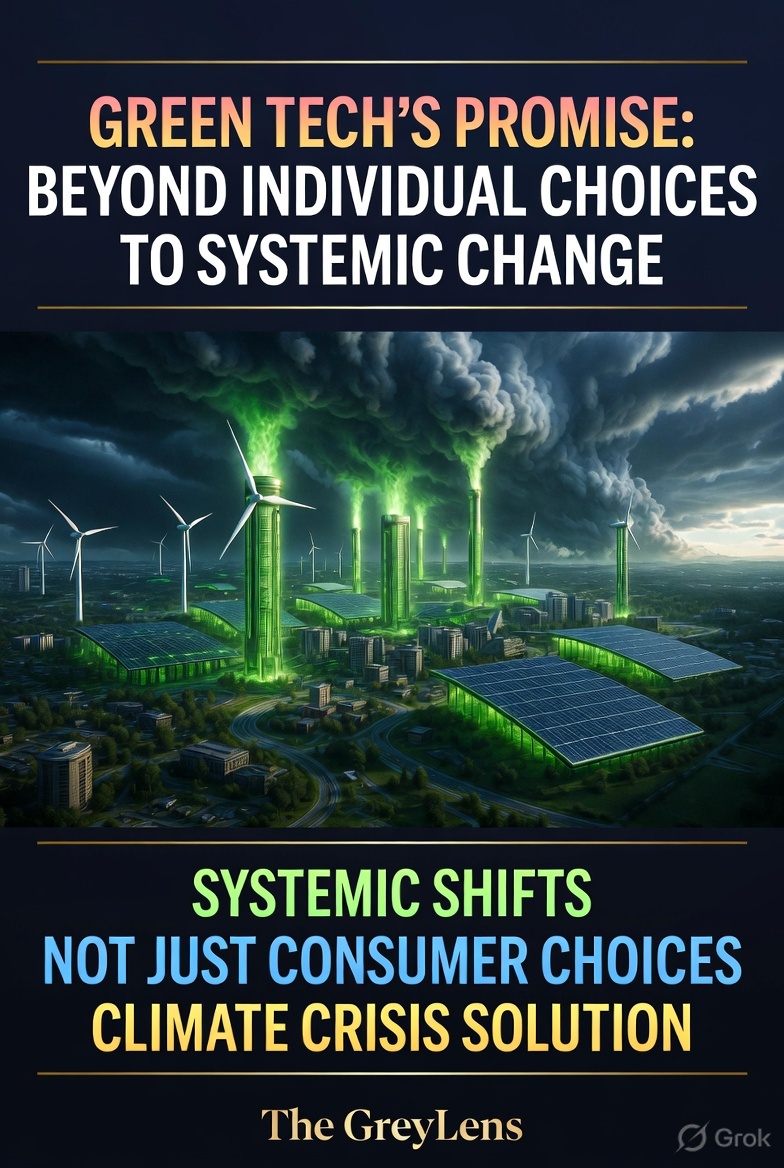 Global Green Tech Momentum Builds: Policy Shifts Drive Systemic Change Beyond Individual Choices