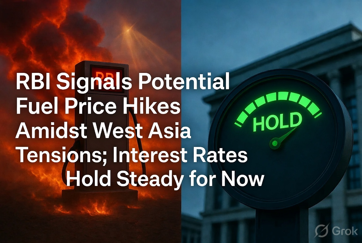 RBI Signals Potential Fuel Price Hikes Amidst West Asia Tensions; Interest Rates Hold Steady for Now
