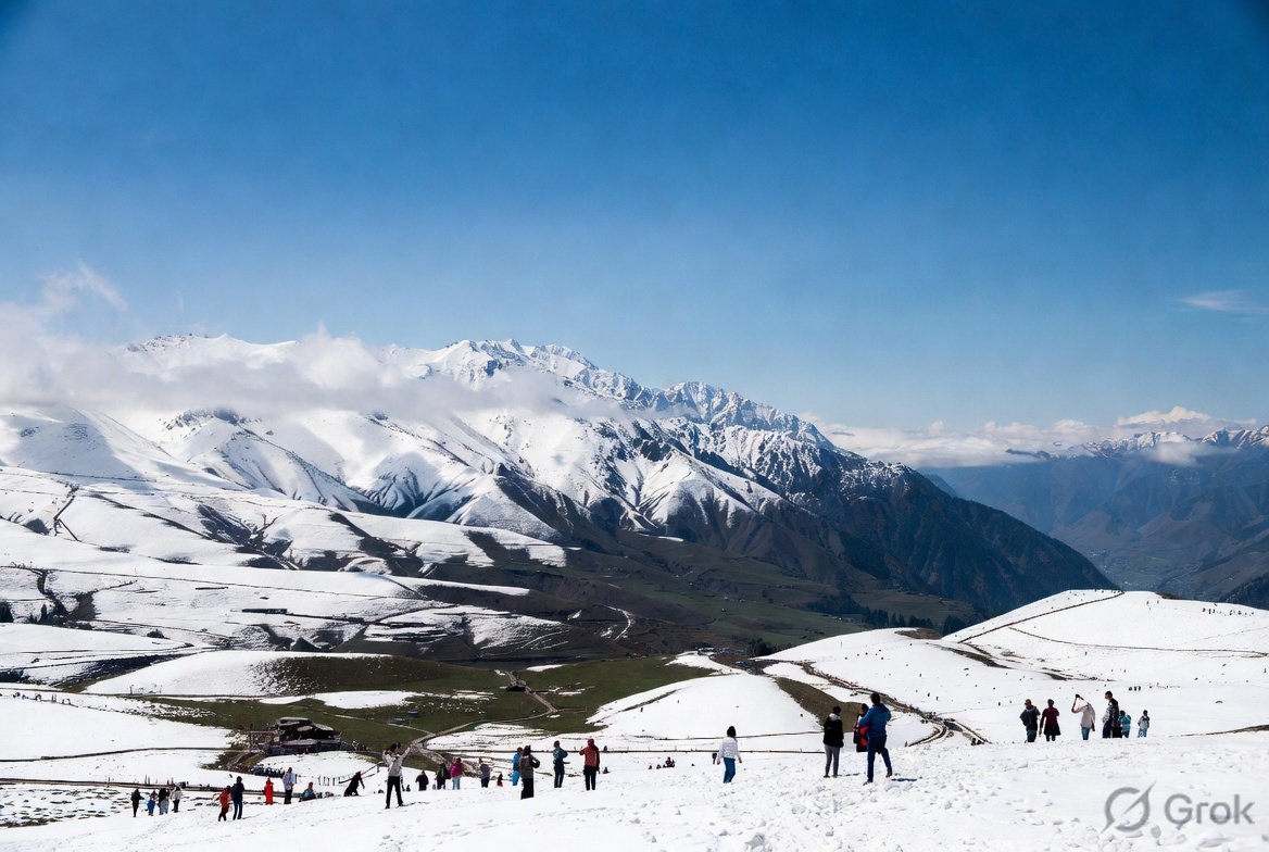 Kashmir's Gulmarg Sees Unprecedented Summer Snowfall, Boosting Tourism Amidst Heatwave