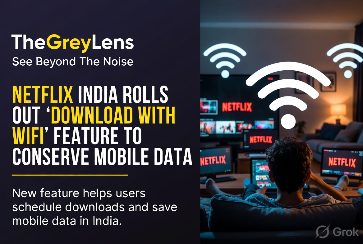 Netflix India Rolls Out 'Download with WiFi' Feature to Conserve Mobile Data
