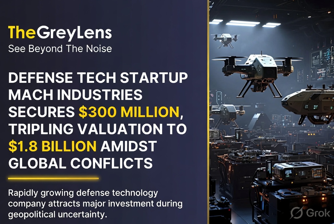 Defense Tech Startup Mach Industries Secures $300 Million, Tripling Valuation to $1.8 Billion Amidst Global Conflicts