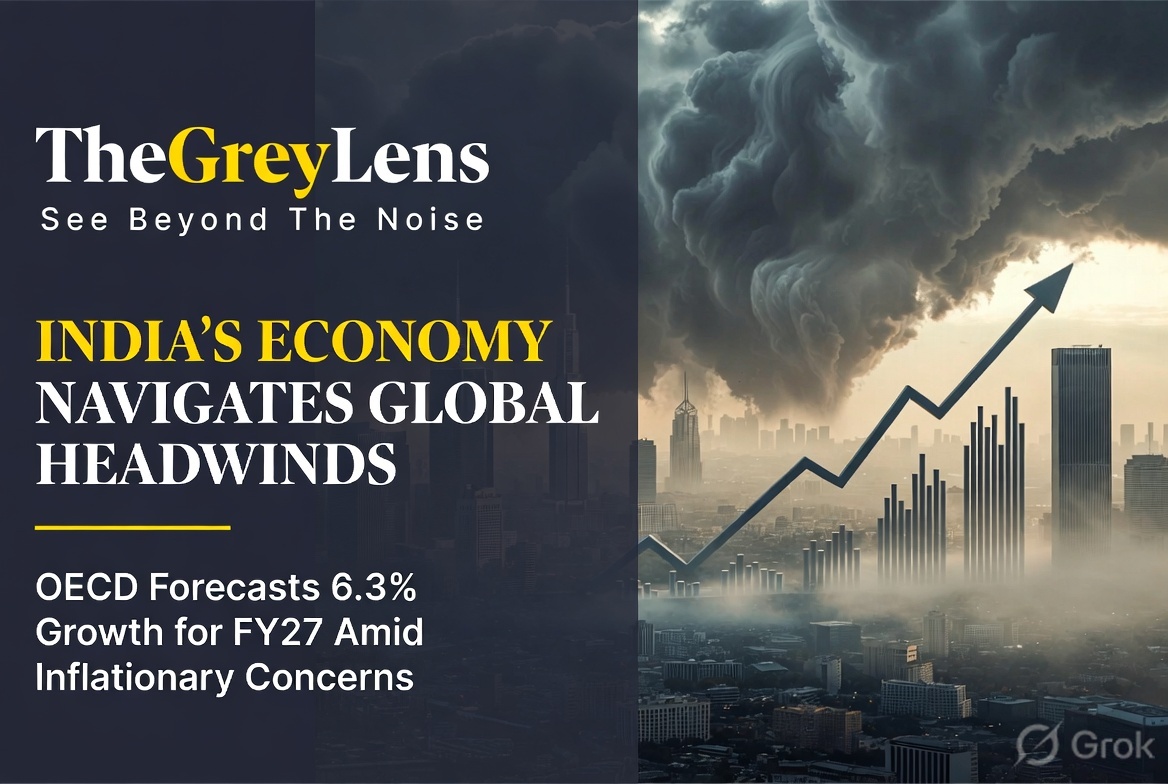 India's Economy Navigates Global Headwinds, OECD Forecasts 6.3% Growth for FY27 Amid Inflationary Concerns