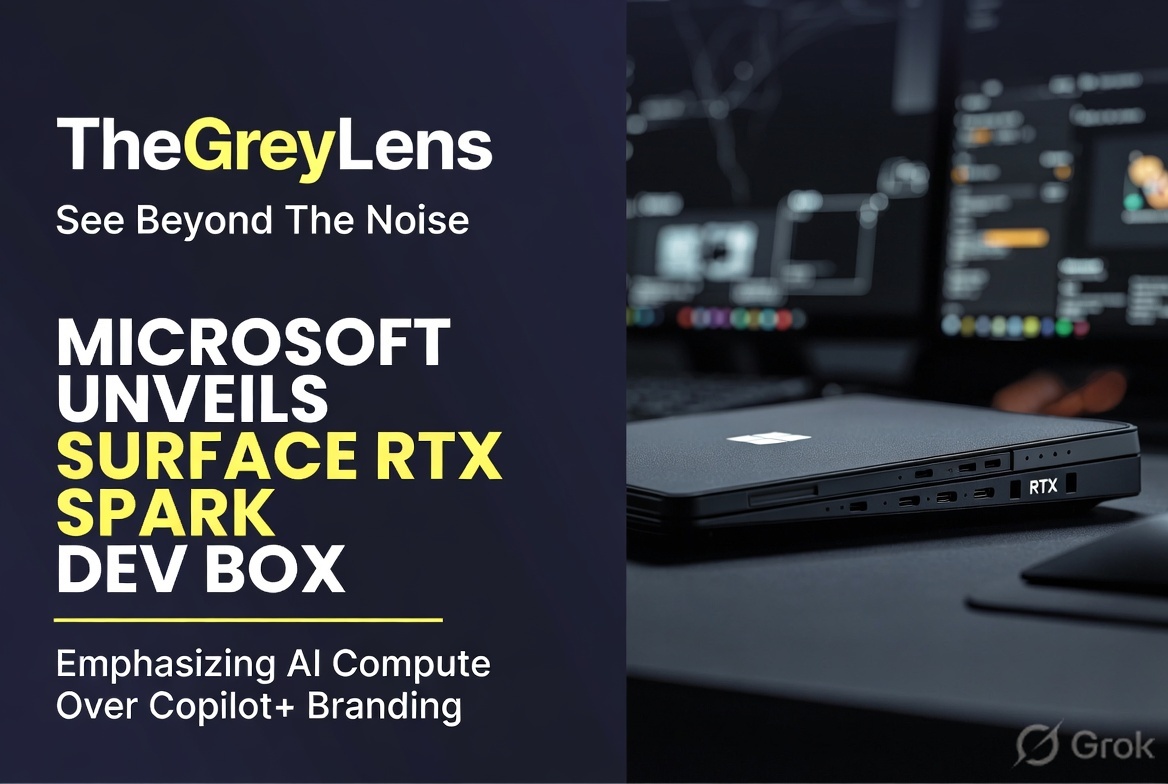 Microsoft Unveils Surface RTX Spark Dev Box, Emphasizing AI Compute Over Copilot+ Branding