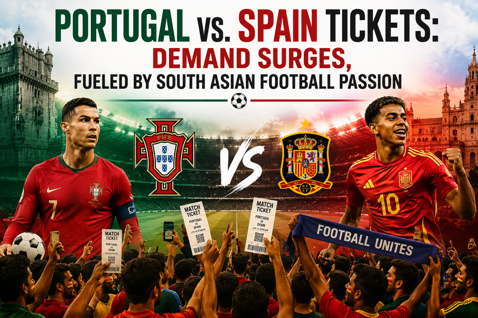 Portugal vs. Spain Tickets: Demand Surges, Fueled by South Asian Football Passion