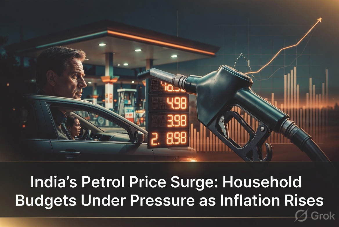 India's Petrol Price Surge: Household Budgets Under Pressure as Inflation Rises