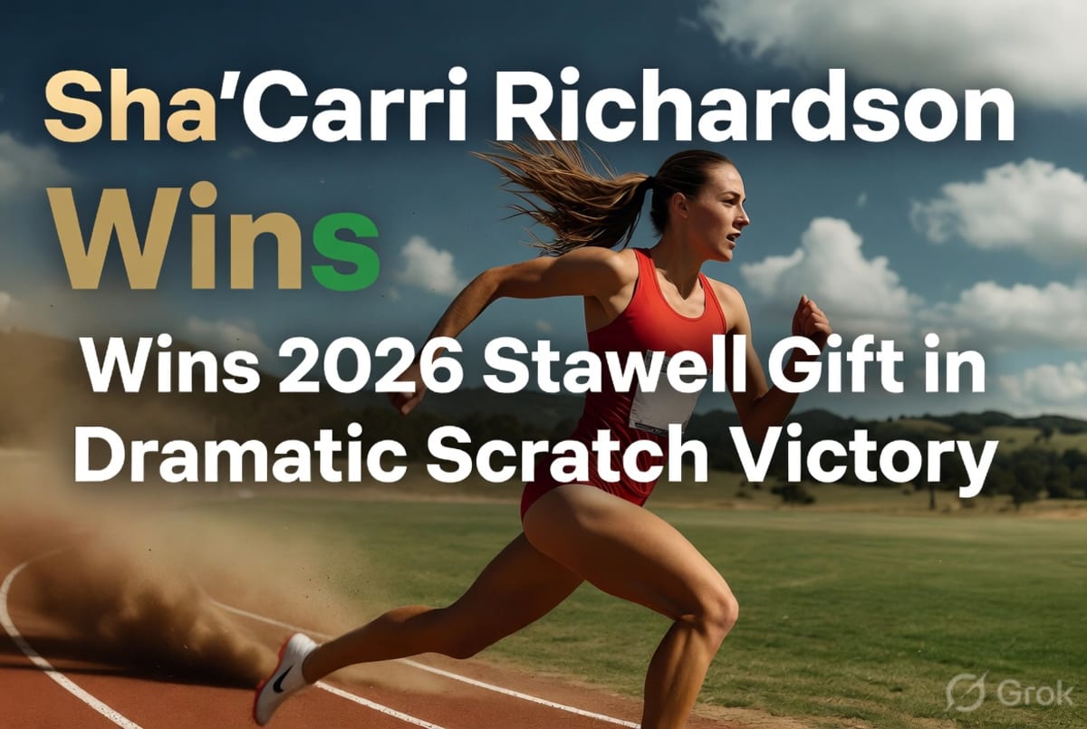 Sha'Carri Richardson Wins Stawell Gift in Dramatic Fashion