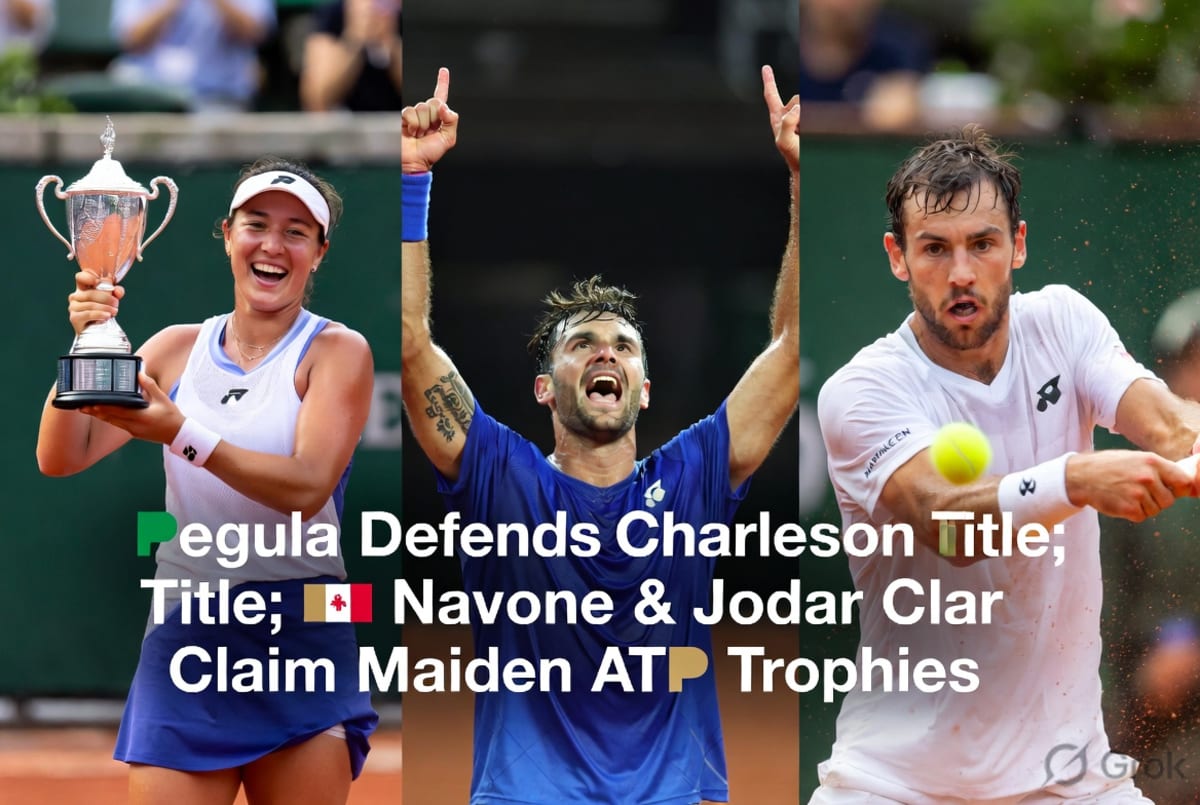 Pegula Defends Charleston Title; Navone and Jodar Claim Maiden ATP Trophies
