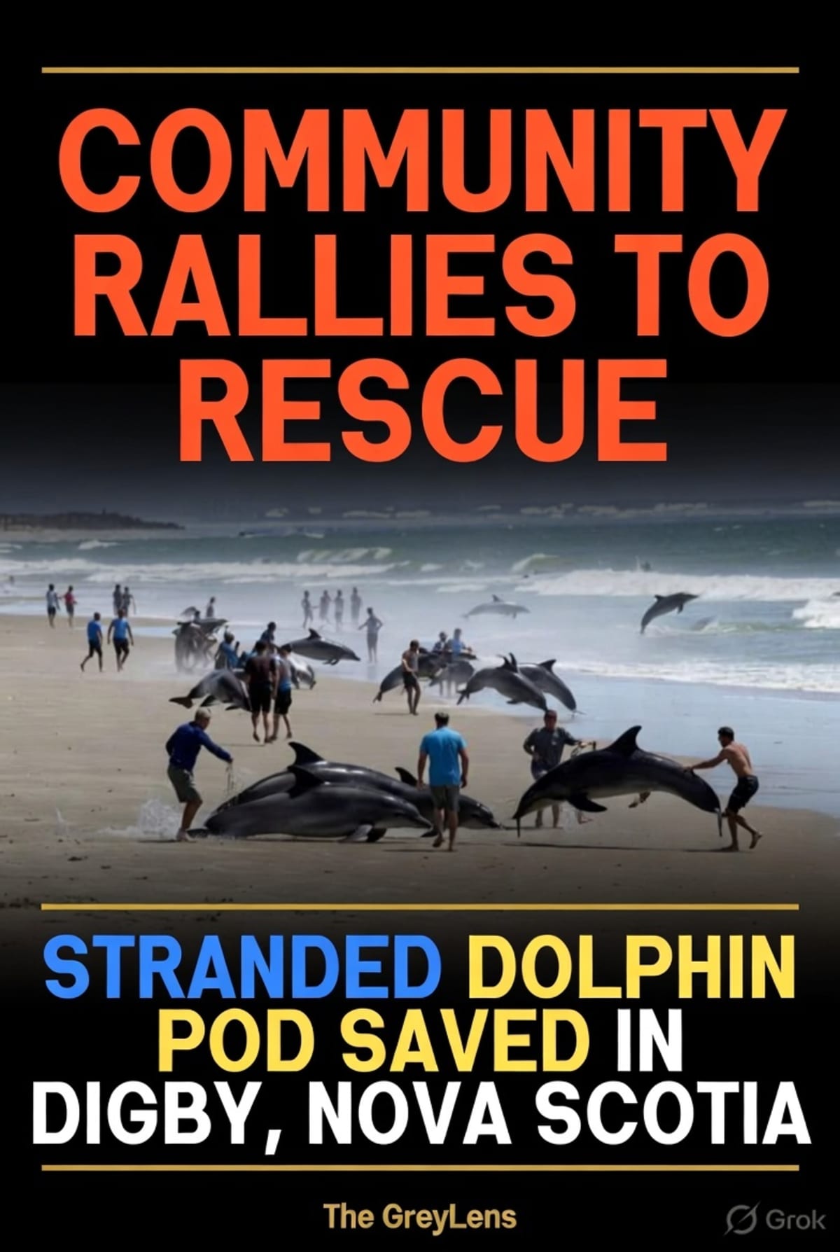 Community Rallies to Rescue Stranded Dolphin Pod