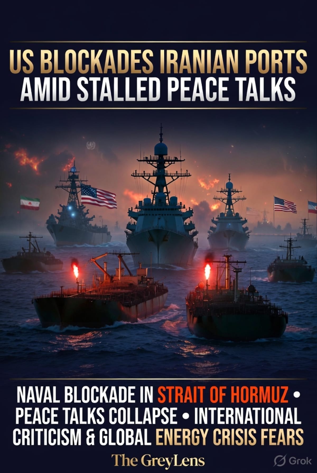 US Blockades Iranian Ports Amid Stalled Peace Talks