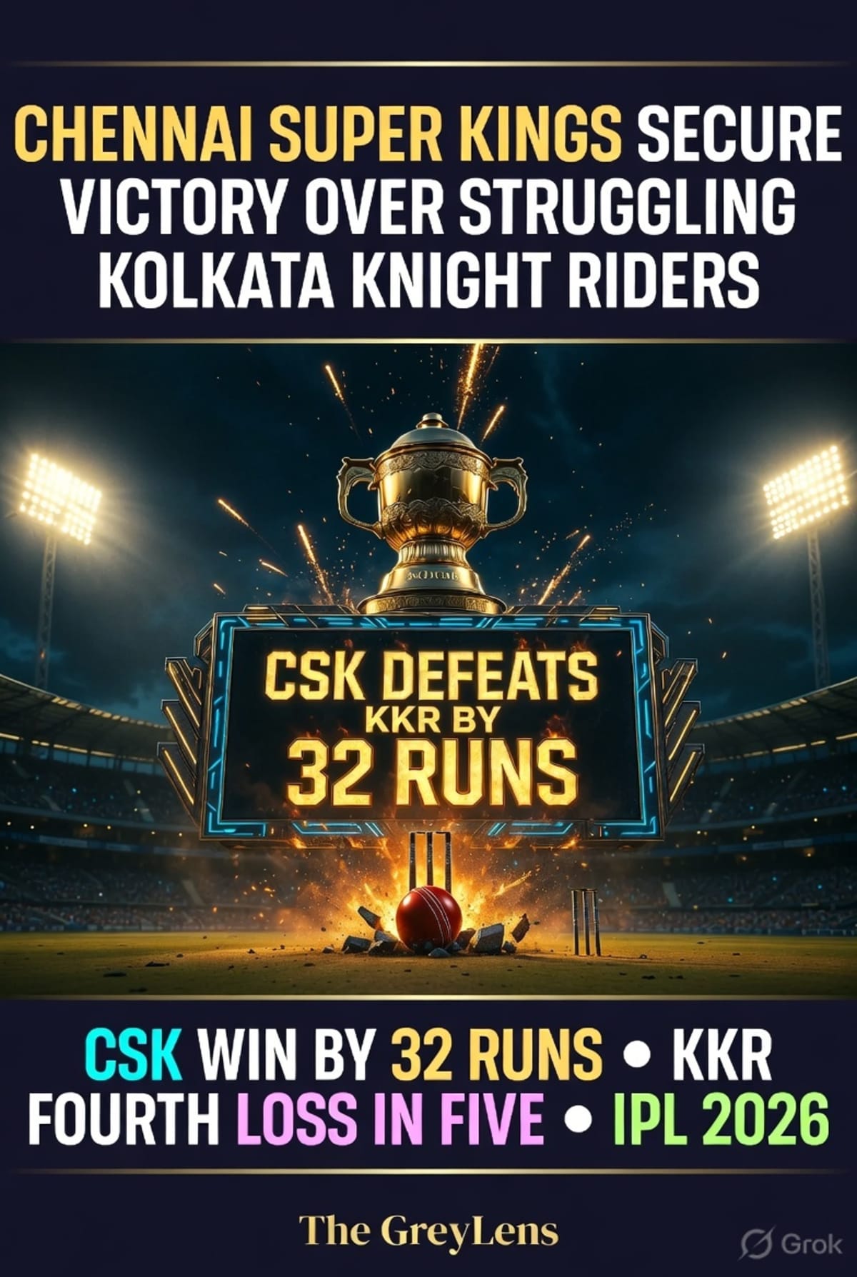 Chennai Super Kings secure victory over struggling Kolkata Knight Riders