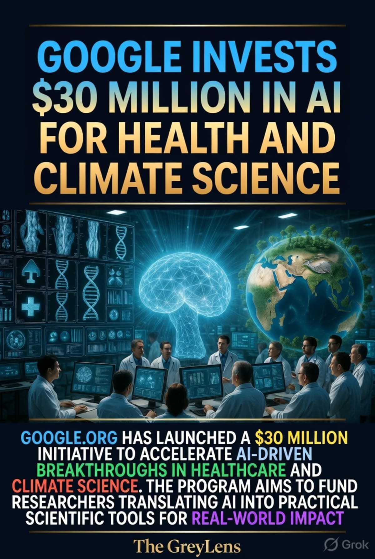 Google Invests $30 Million in AI for Health and Climate Science