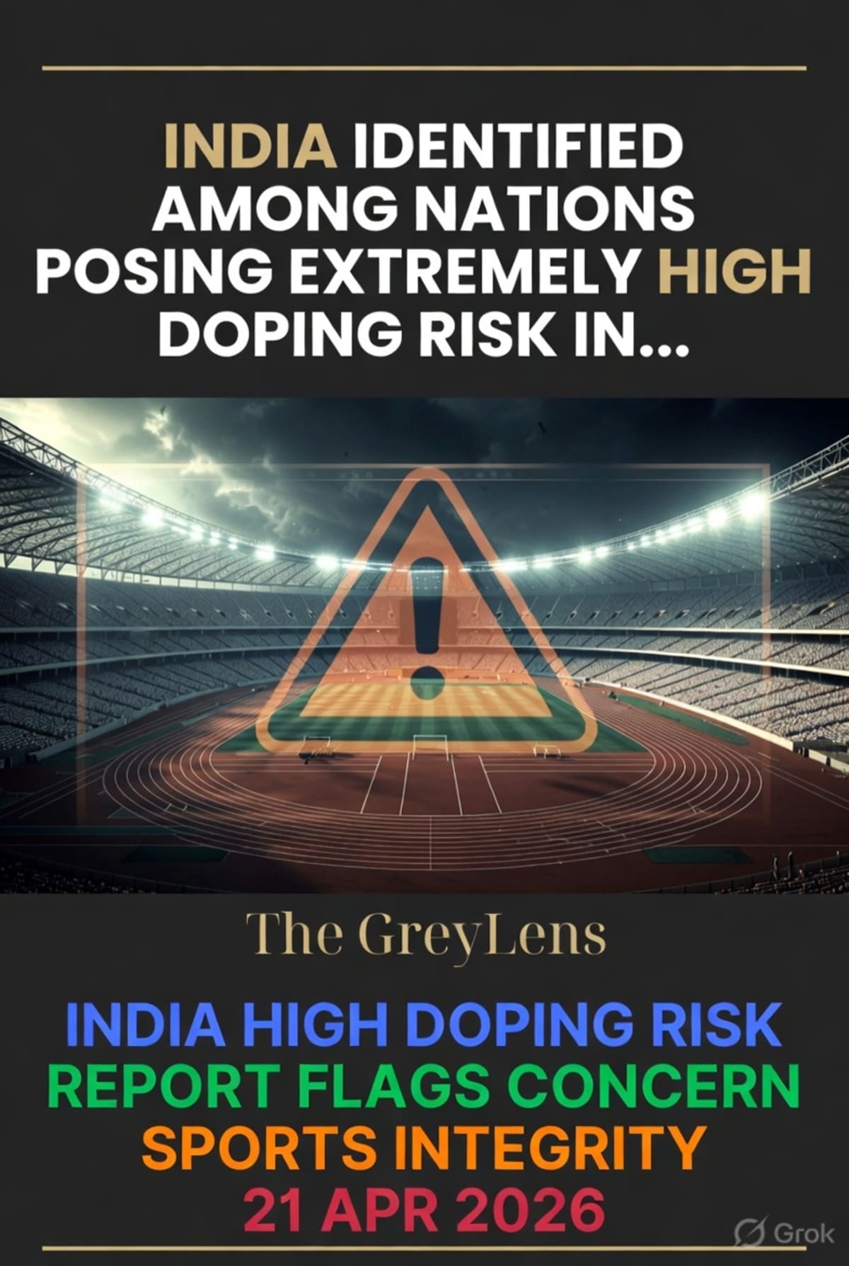 India Identified Among Nations Posing Extremely High Doping Risk in Athletics