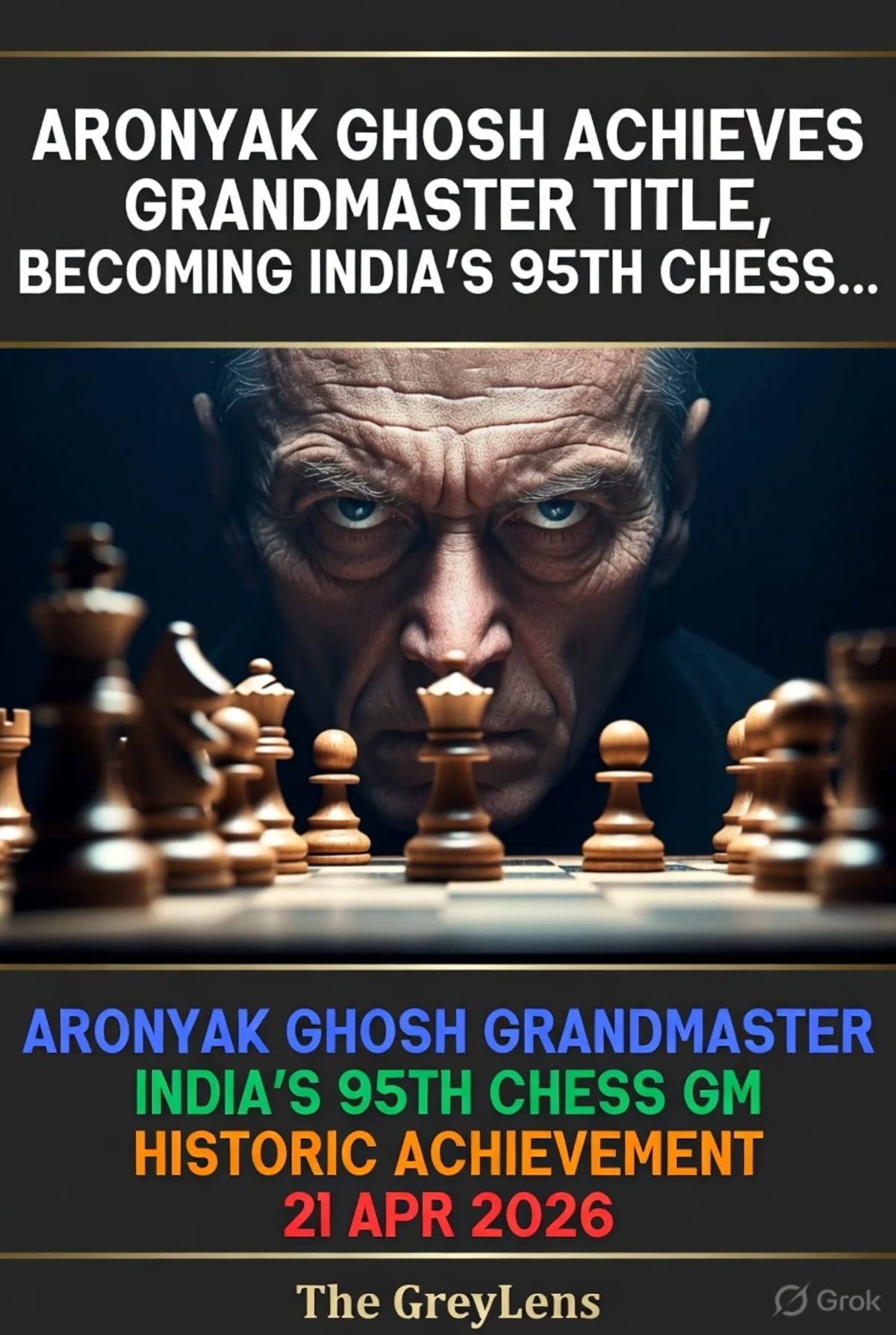Aronyak Ghosh Achieves Grandmaster Title, Becoming India's 95th Chess Grandmaster