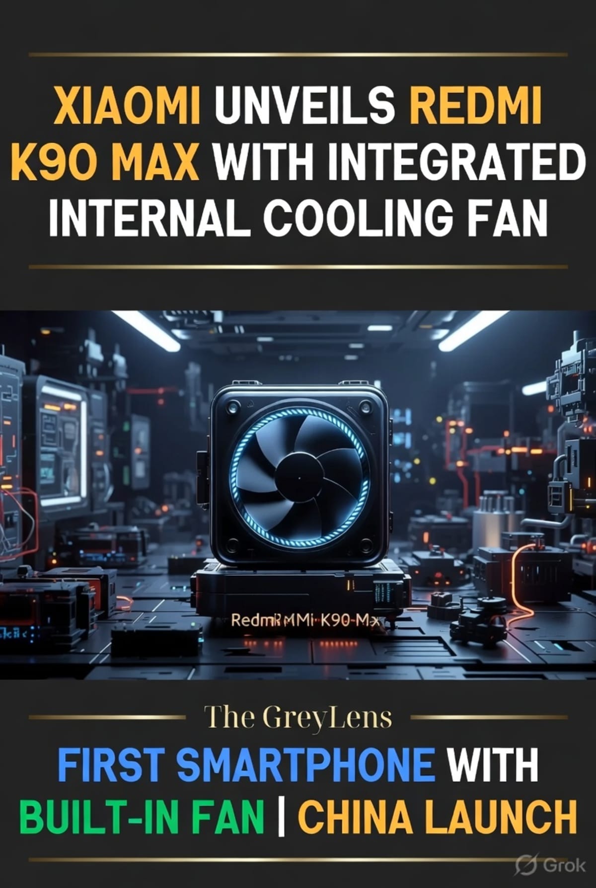 Xiaomi Unveils Redmi K90 Max with Integrated Internal Cooling Fan