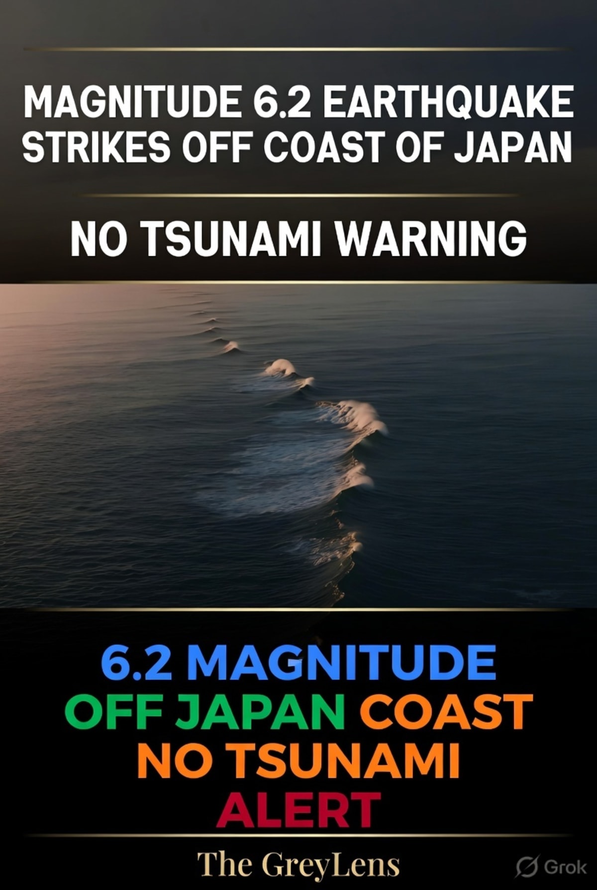 Magnitude 6.2 Earthquake Strikes Off Coast of Japan, No Tsunami Warning Issued