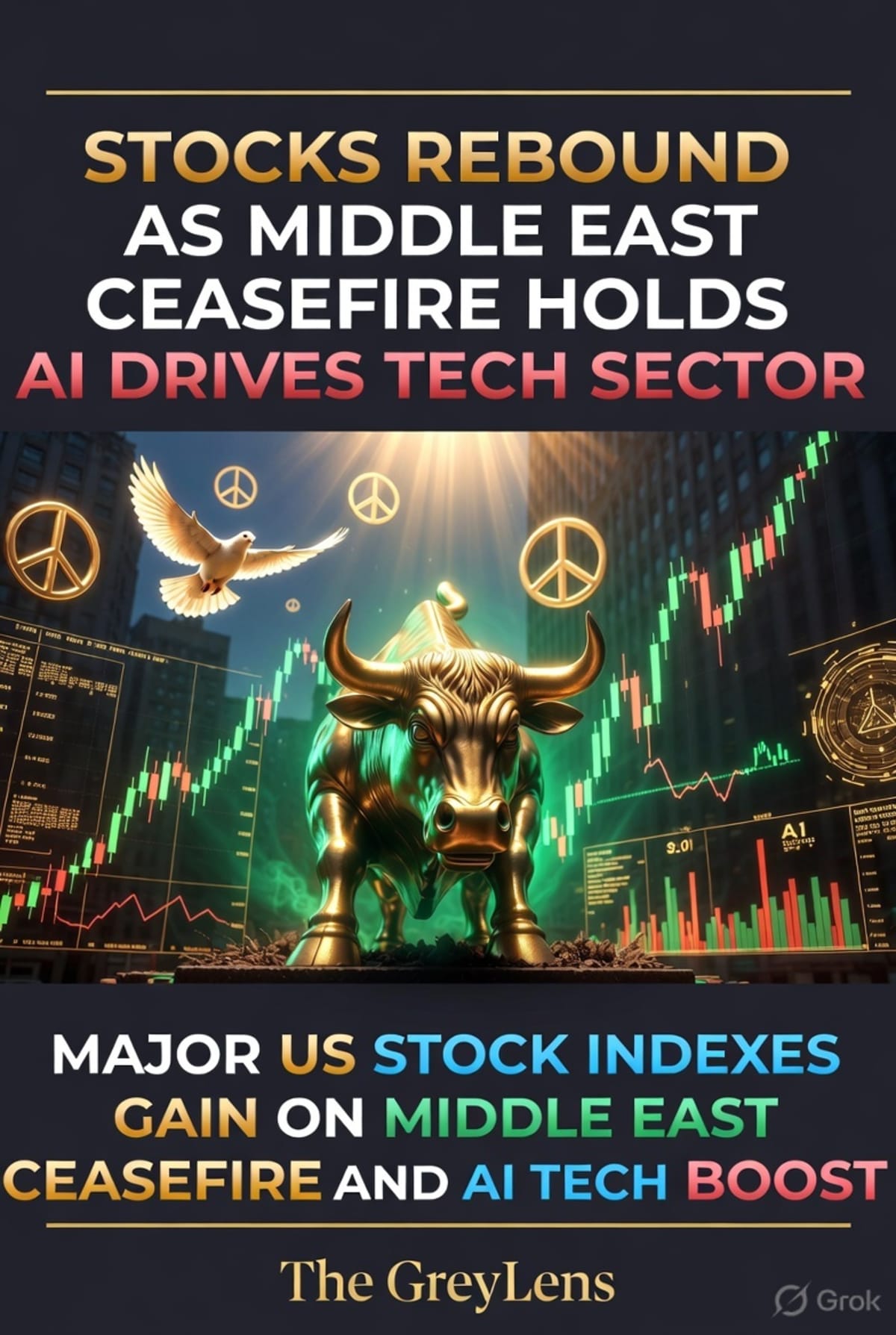 Stocks Rebound as Middle East Ceasefire Holds, AI Drives Tech Sector