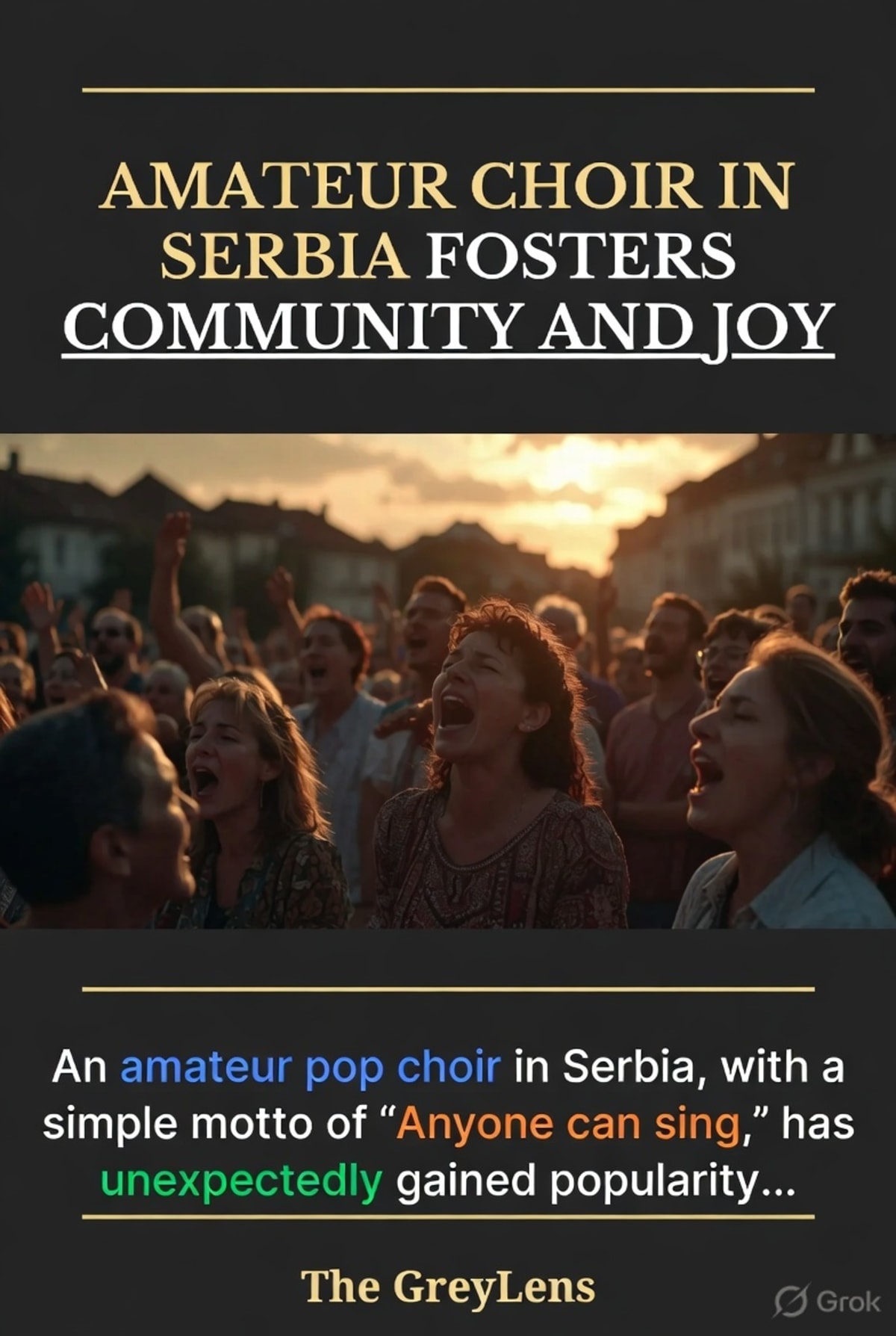 Amateur Choir in Serbia Fosters Community and Joy