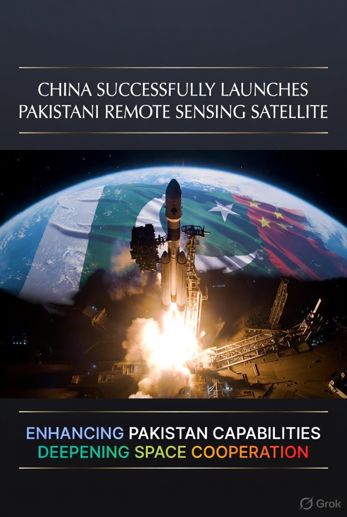 China Successfully Launches Pakistani Remote Sensing Satellite