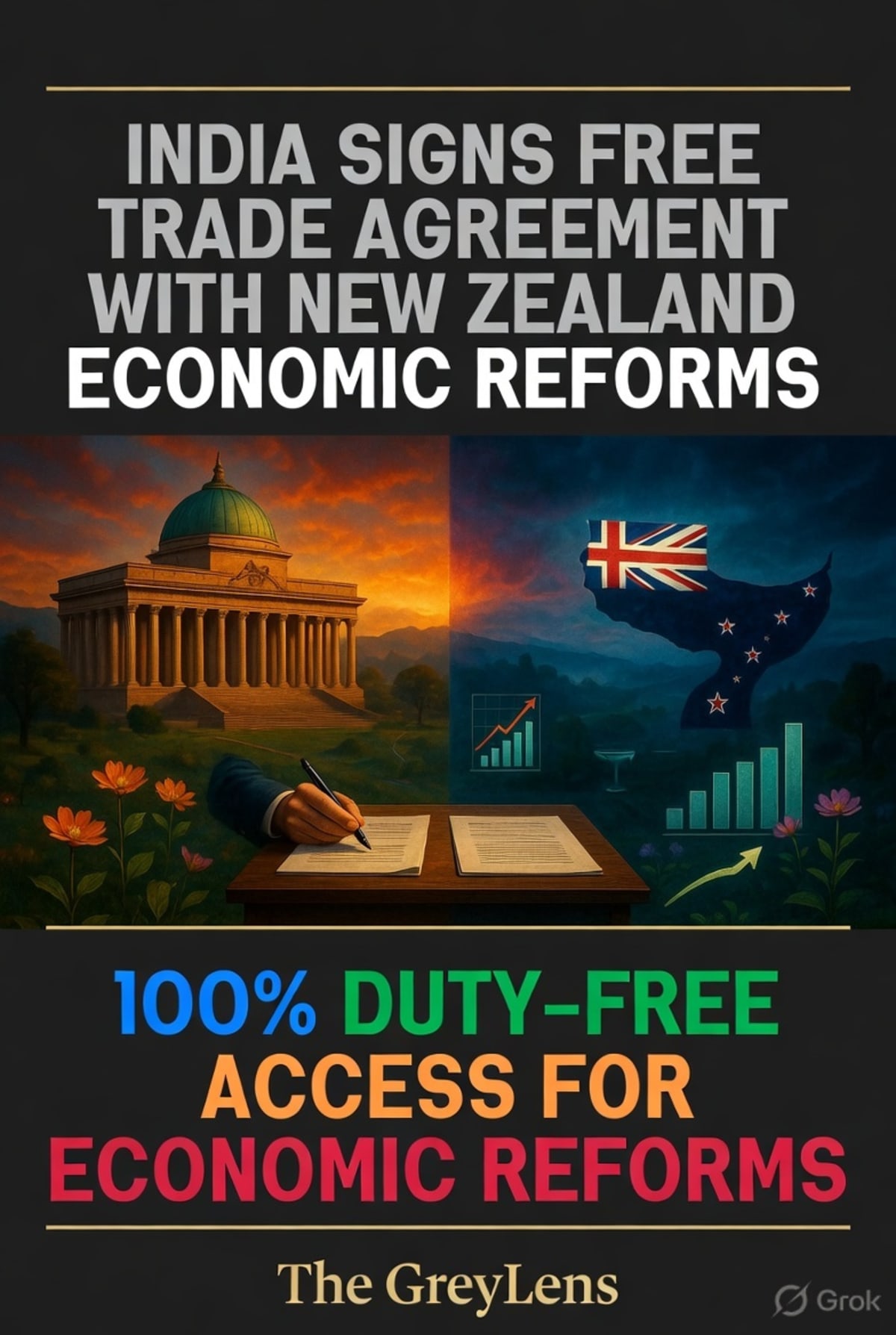 India Signs Free Trade Agreement with New Zealand, Economic Reforms Underway