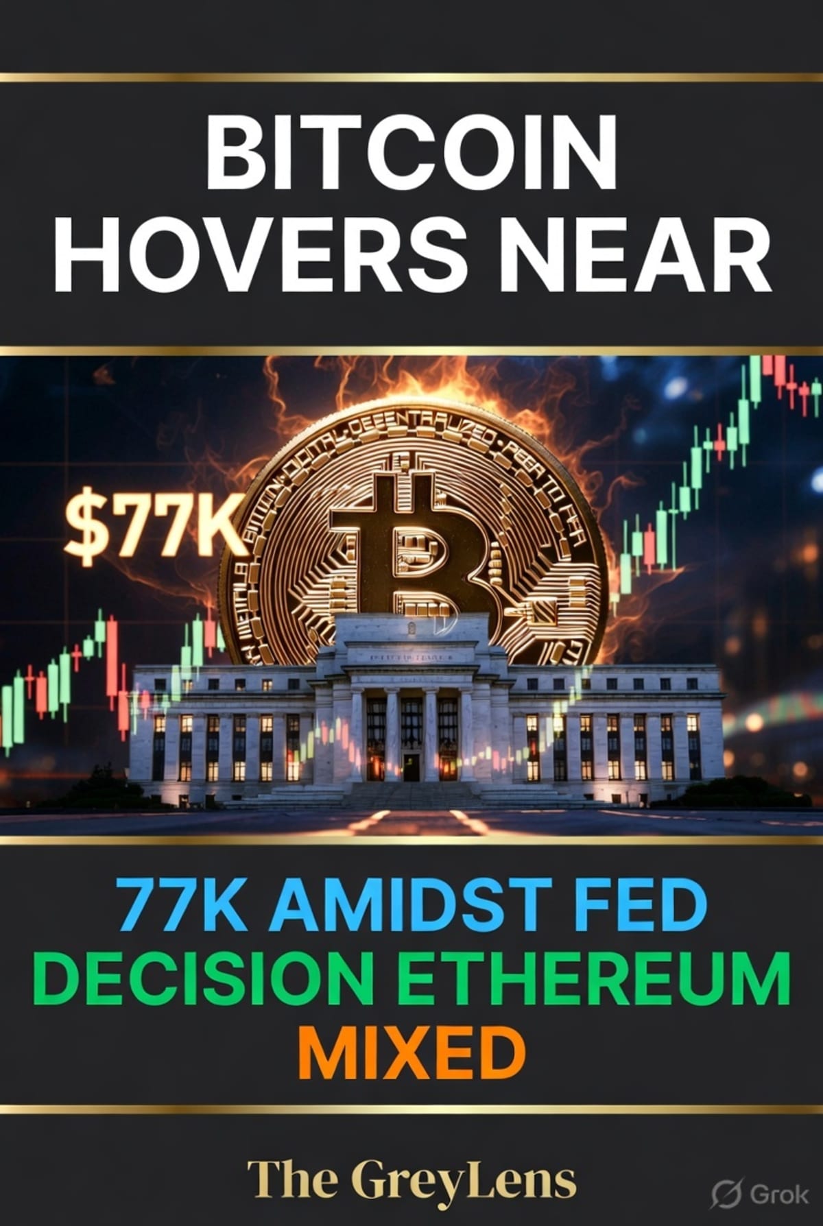 Bitcoin Hovers Near $77K Amidst Fed Decision, Ethereum Shows Mixed Signals