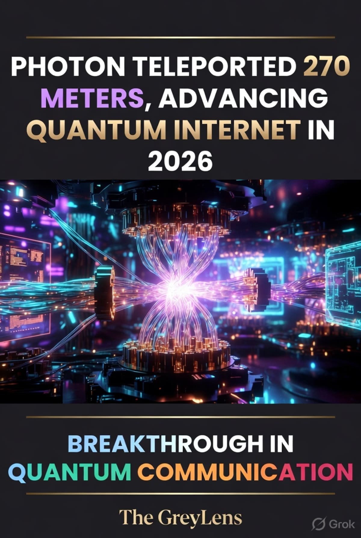 Photon Teleported 270 Meters, Advancing Quantum Internet in 2026