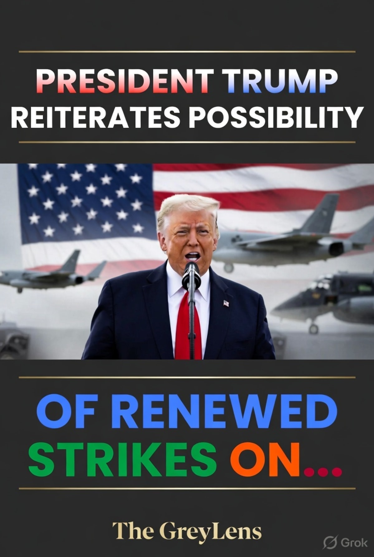 President Trump Reiterates Possibility of Renewed Strikes on Iran