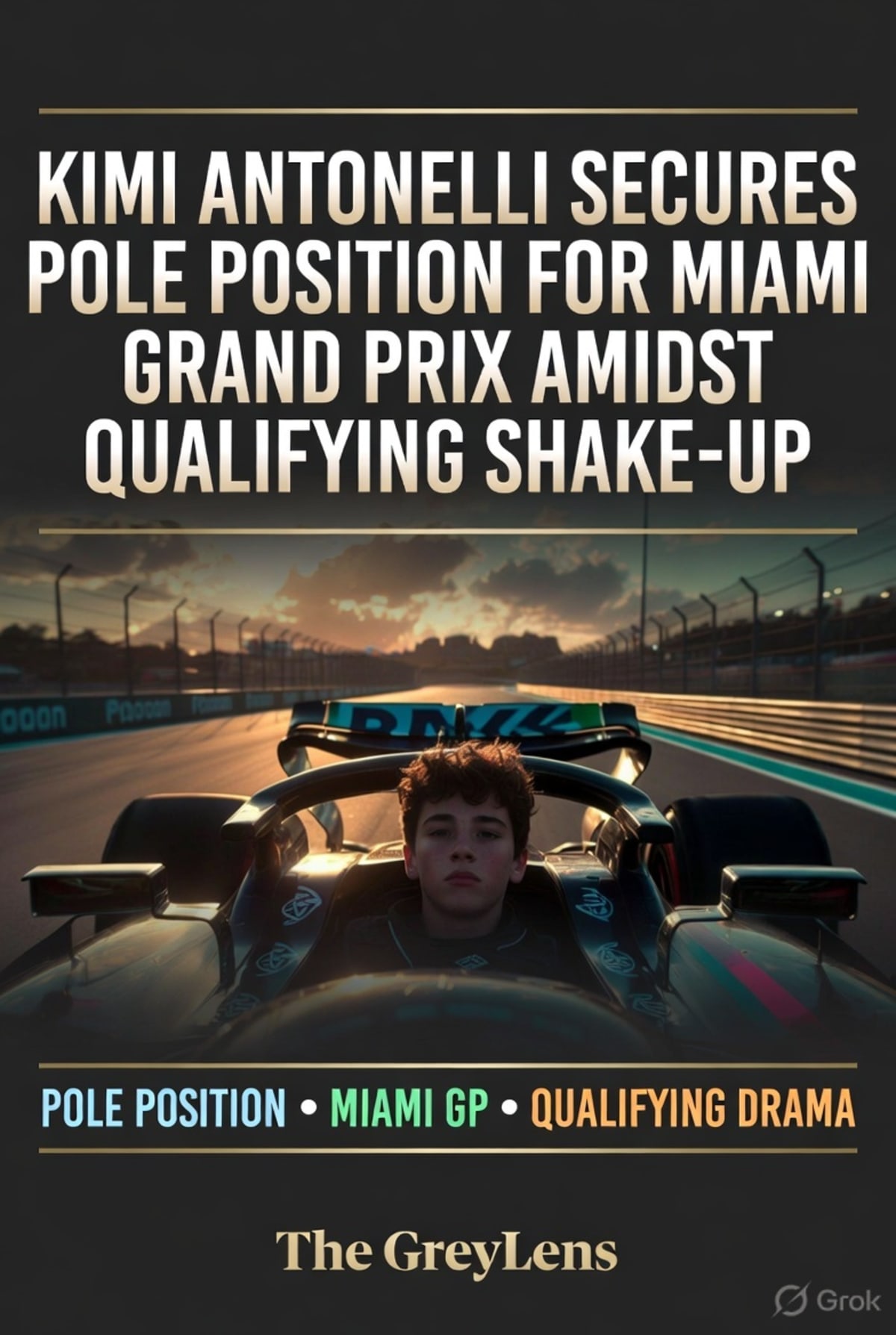 Kimi Antonelli Secures Pole Position for Miami Grand Prix Amidst Qualifying Shake-up