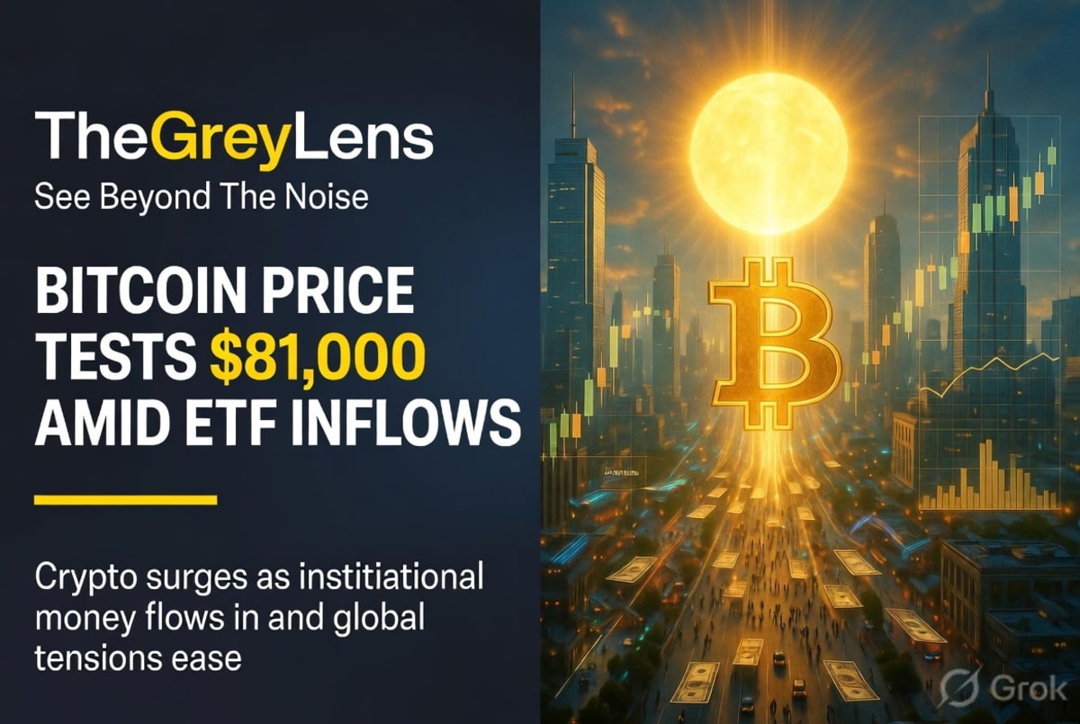 Bitcoin Price Tests $81,000 Amid ETF Inflows and Easing Tensions