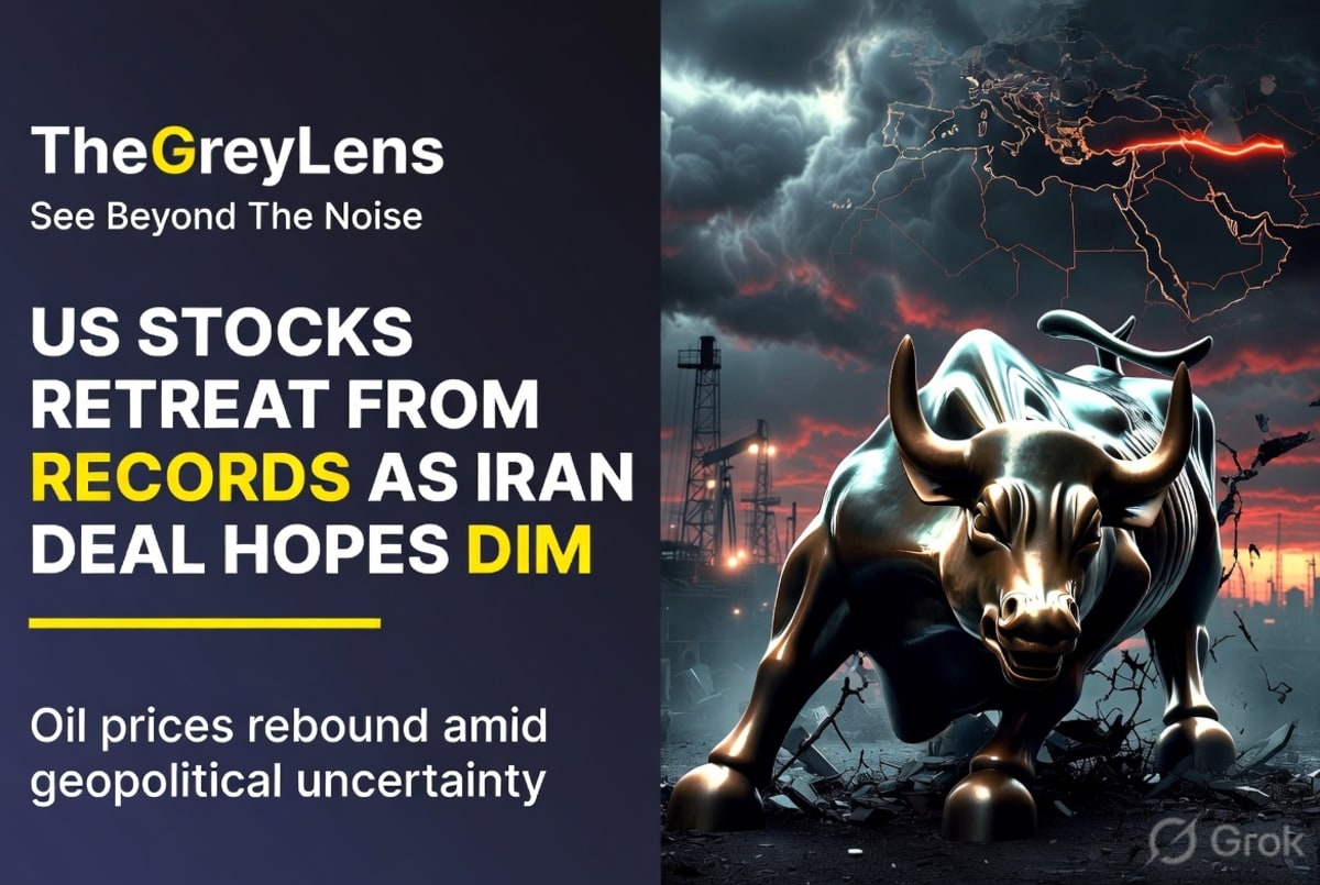 US Stocks Retreat from Records as Iran Deal Hopes Dim and Oil Prices Rebound